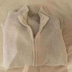 Knit zip up hoodie